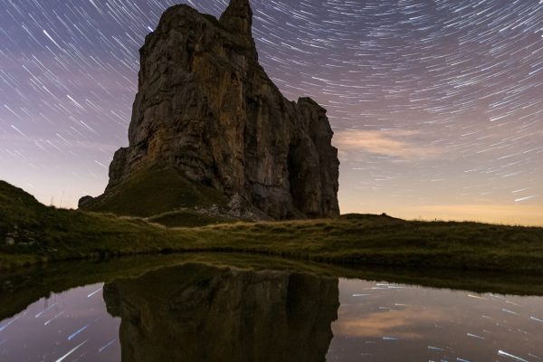 Star trails reflections